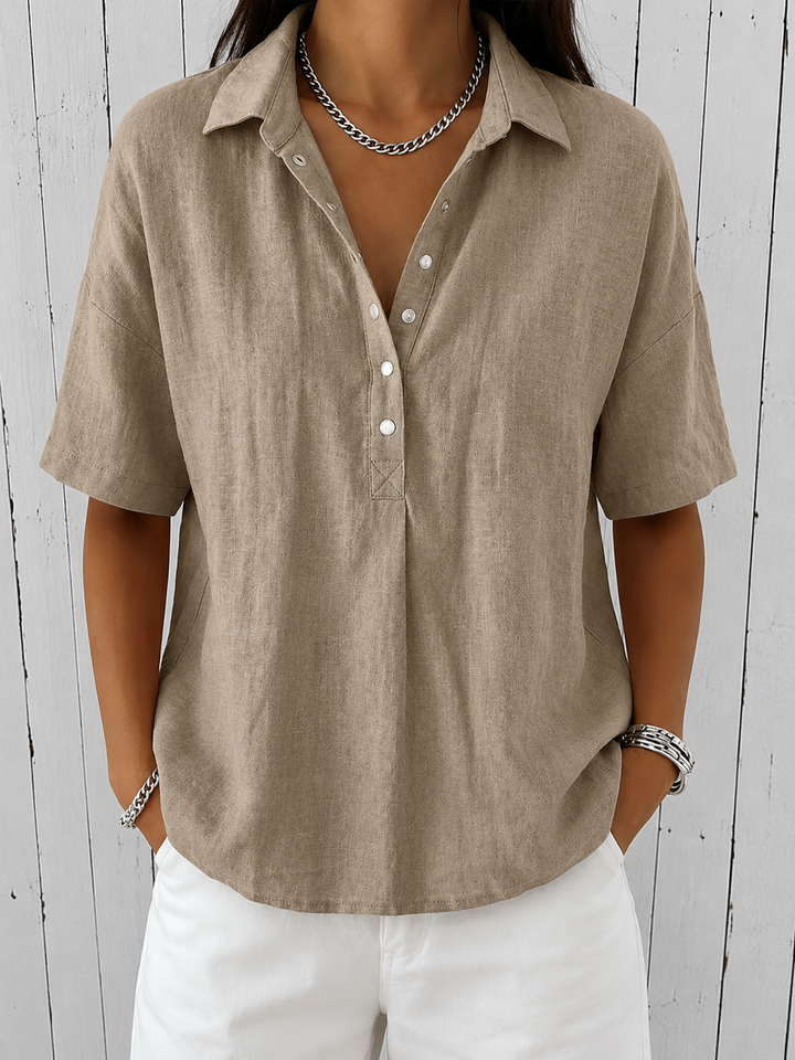 Tampa Ava Blouse with Collar and Buttons