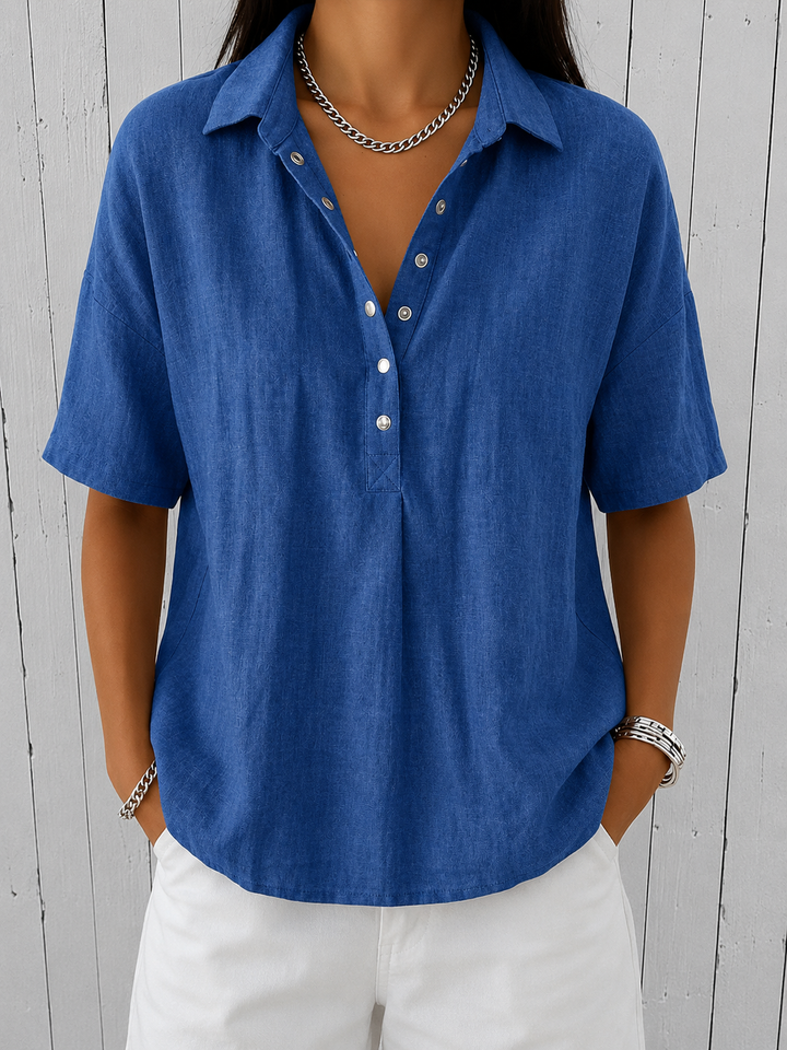 Tampa Ava Blouse with Collar and Buttons
