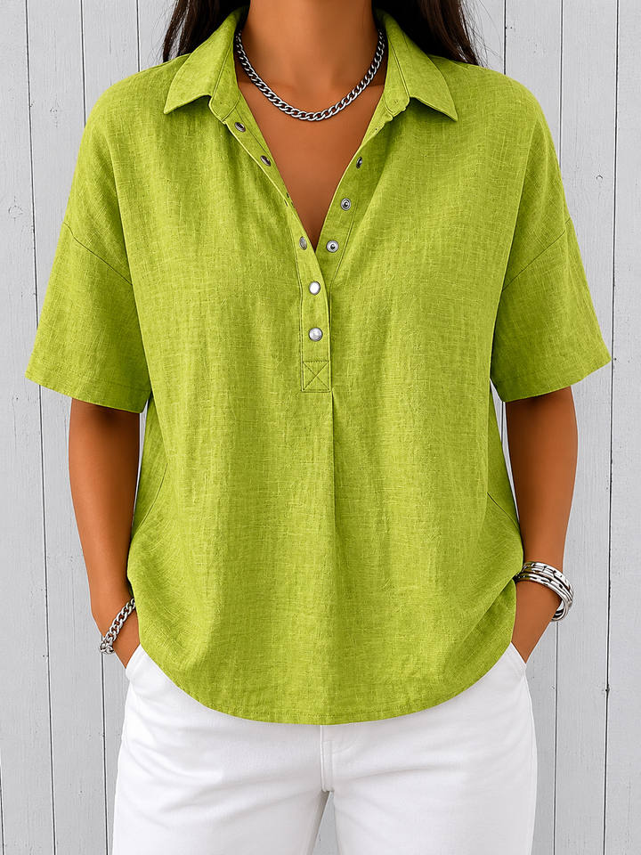 Tampa Ava Blouse with Collar and Buttons