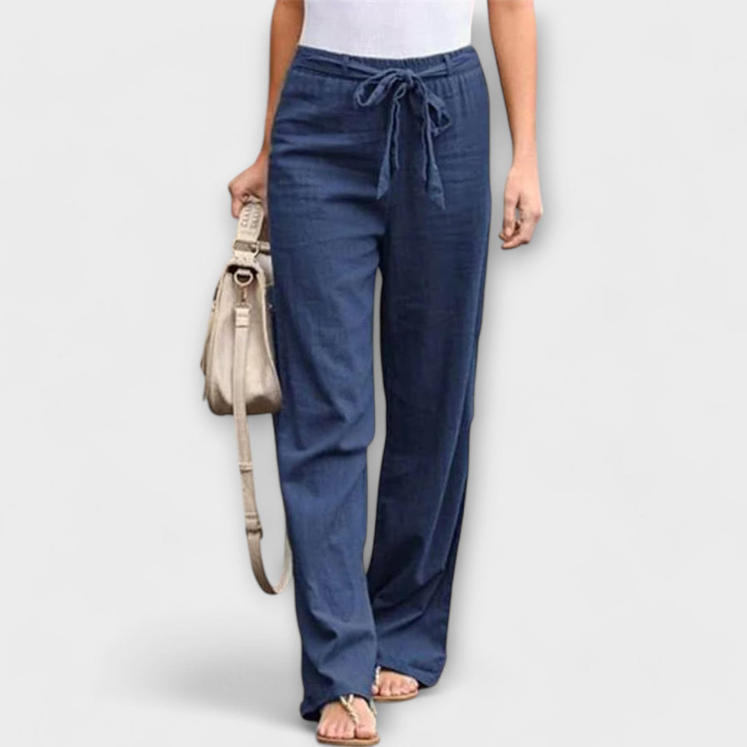 Pauline – Tie Waist Wide Leg Pants